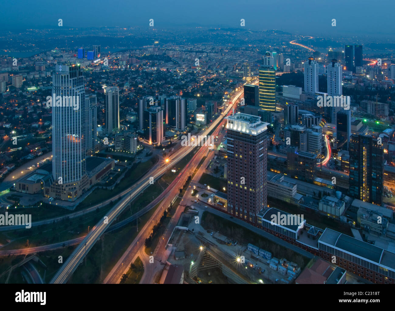 Levent è un quartieri degli affari di Istanbul , Turchia Foto Stock