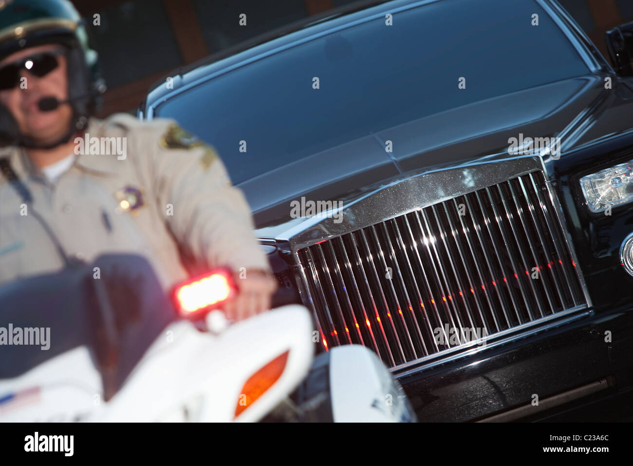 Agente di pattuglia:scorta di polizia Foto Stock Agente di pattuglia:scorta di polizia Foto Stock