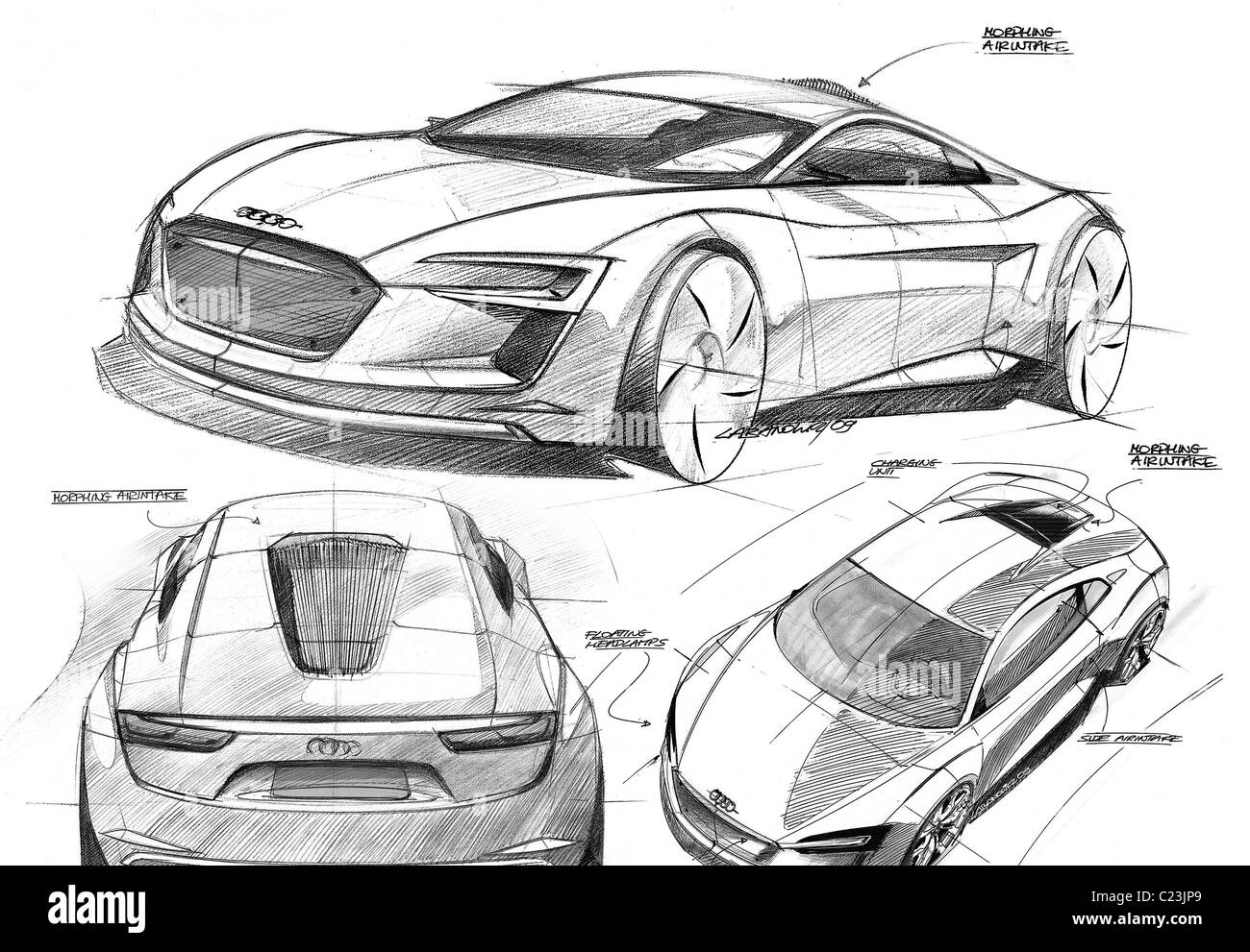 La Aud e-tron auto sportiva, con trazione puramente elettrica system Foto Stock