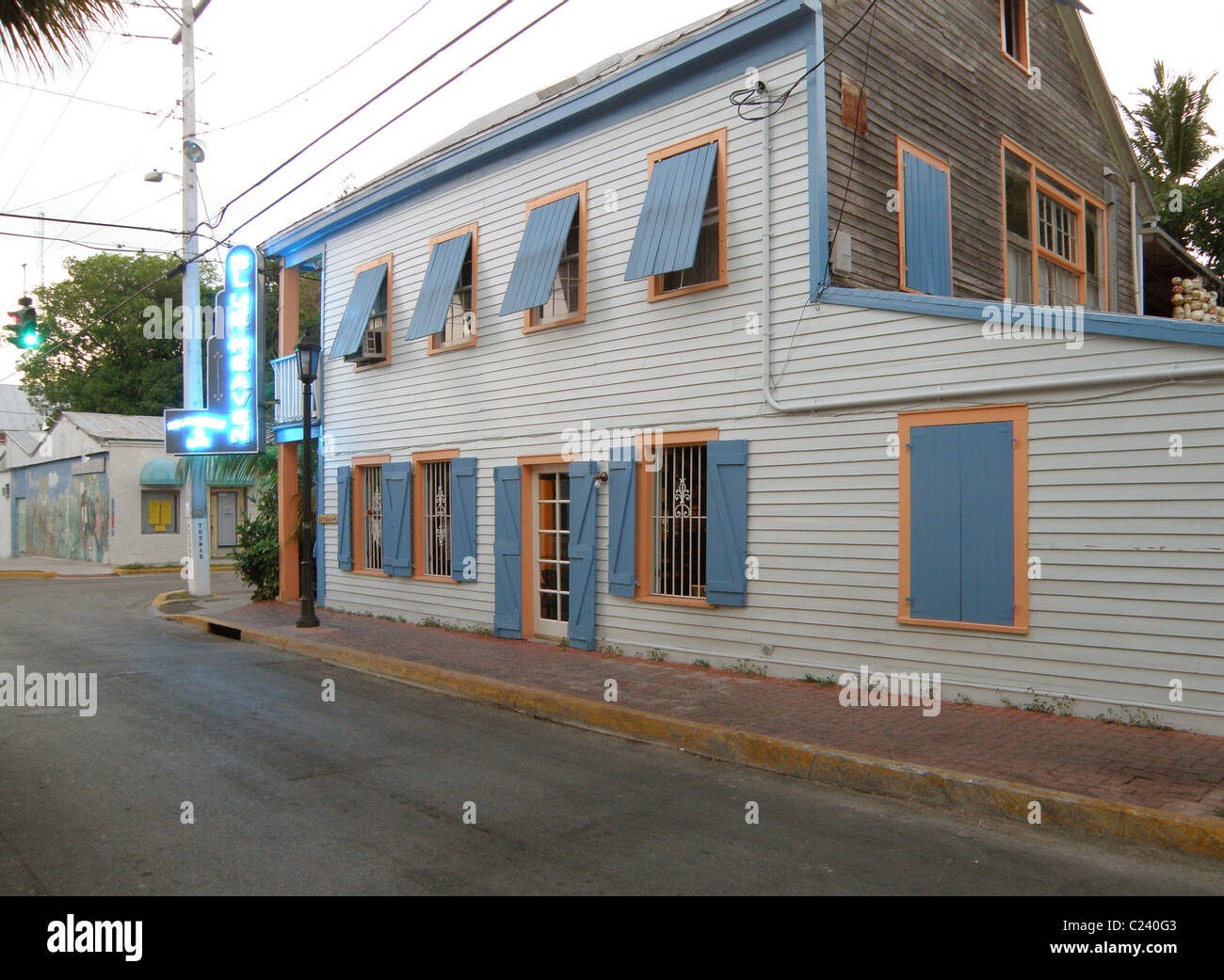 Il Blue Heaven ristorante a Key West, Florida, è un noto locale preferito. Foto Stock