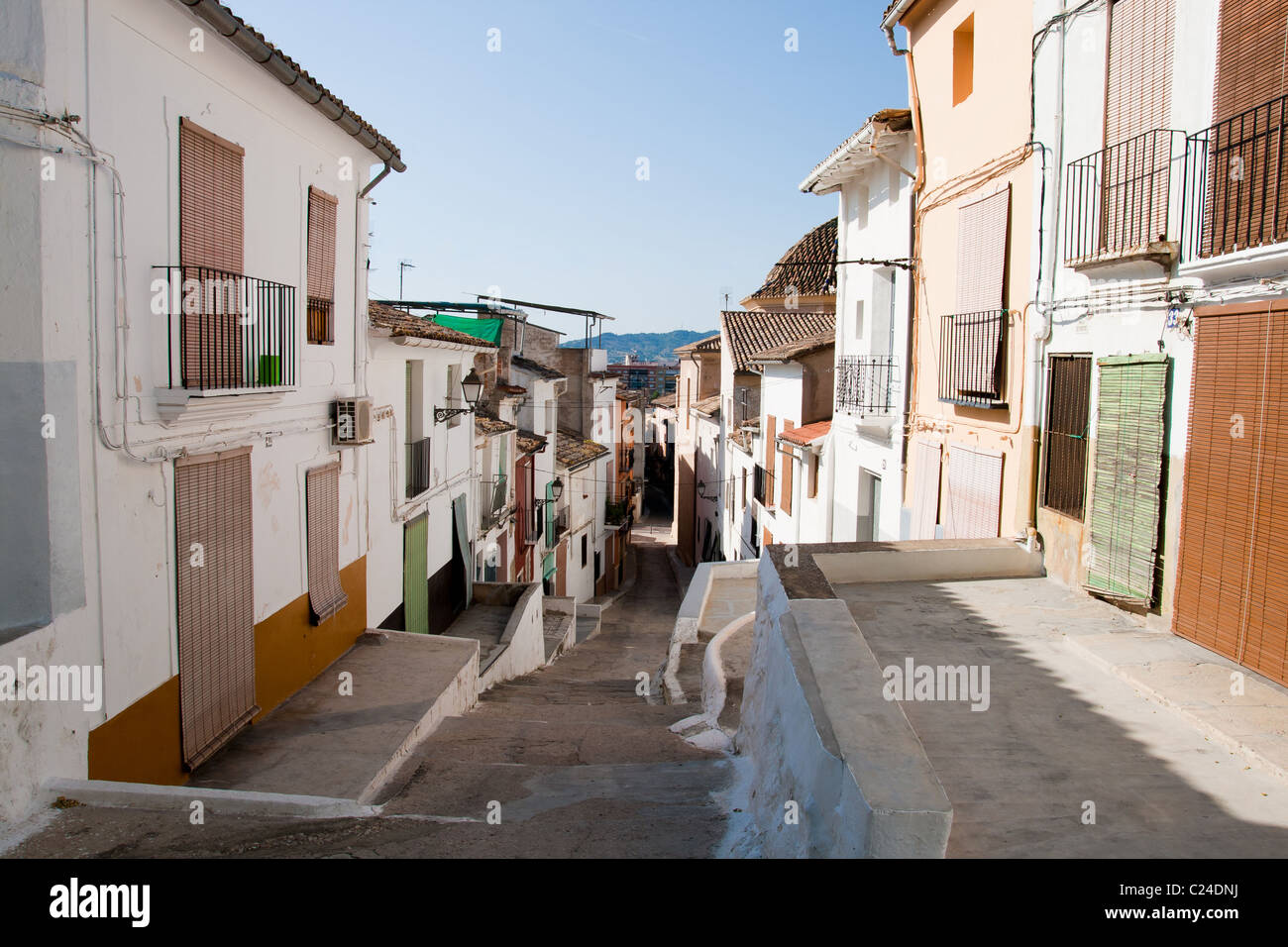 Vista di Sagunto città storica in Spagna Foto Stock