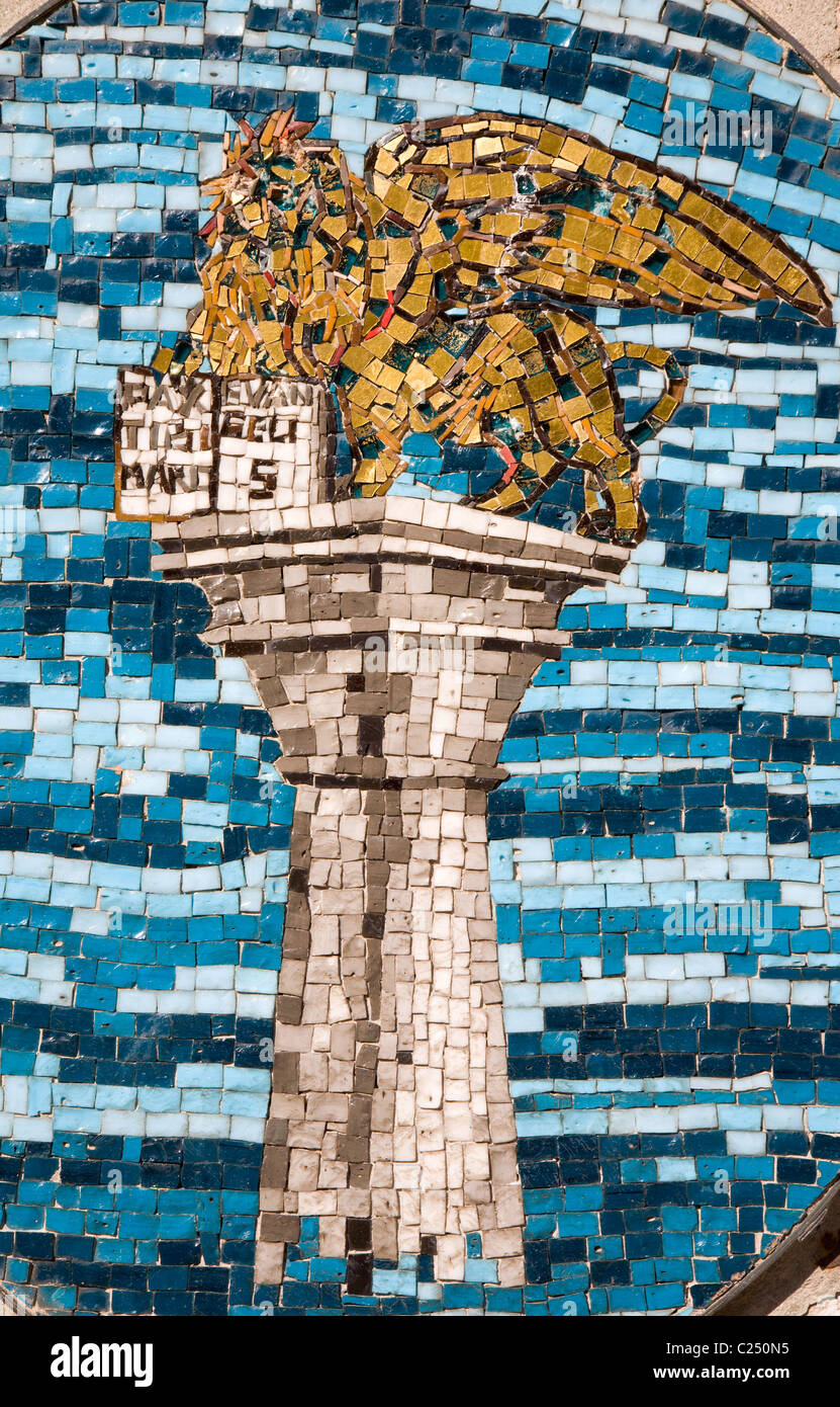 Venezia - mosaico di st. Mark lion dall' isola di Murano Foto Stock