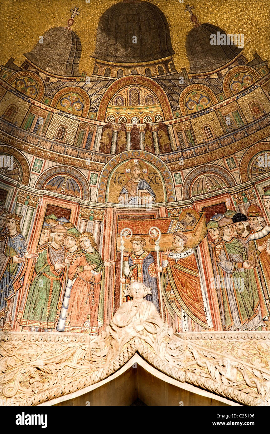 Venezia - mosaico dal portale di st. Cattedrale di Mark Foto Stock