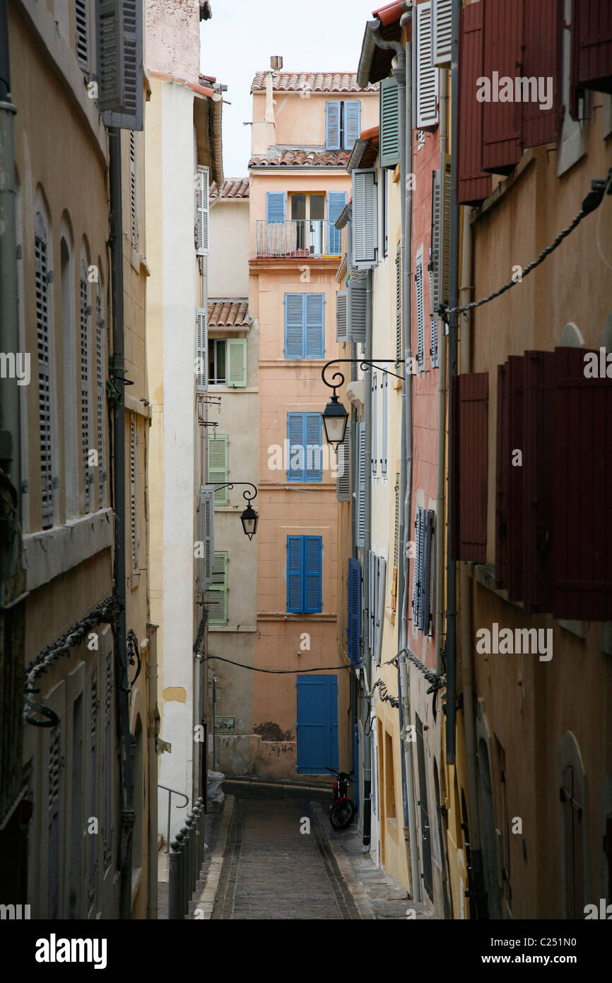 Street a Le Panier district, Marsiglia Provence, Francia. Foto Stock