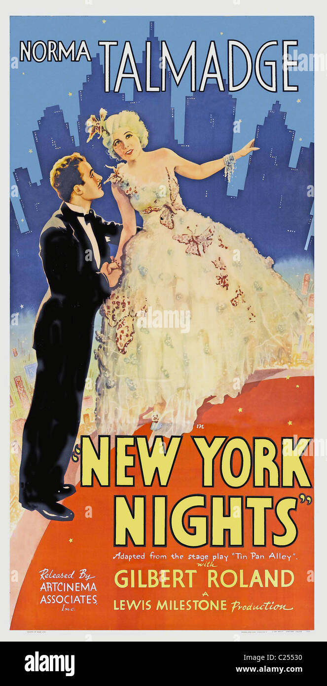 NEW YORK NOTTI (1929) Lewis Milestone (DIR) la NORMA TALMADGE, Gilbert Roland 003 COLLEZIONE MOVIESTORE LTD Foto Stock