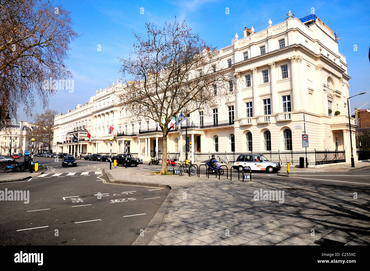 Belgrave Square ,Belgravia ,Londra Centrale Foto Stock