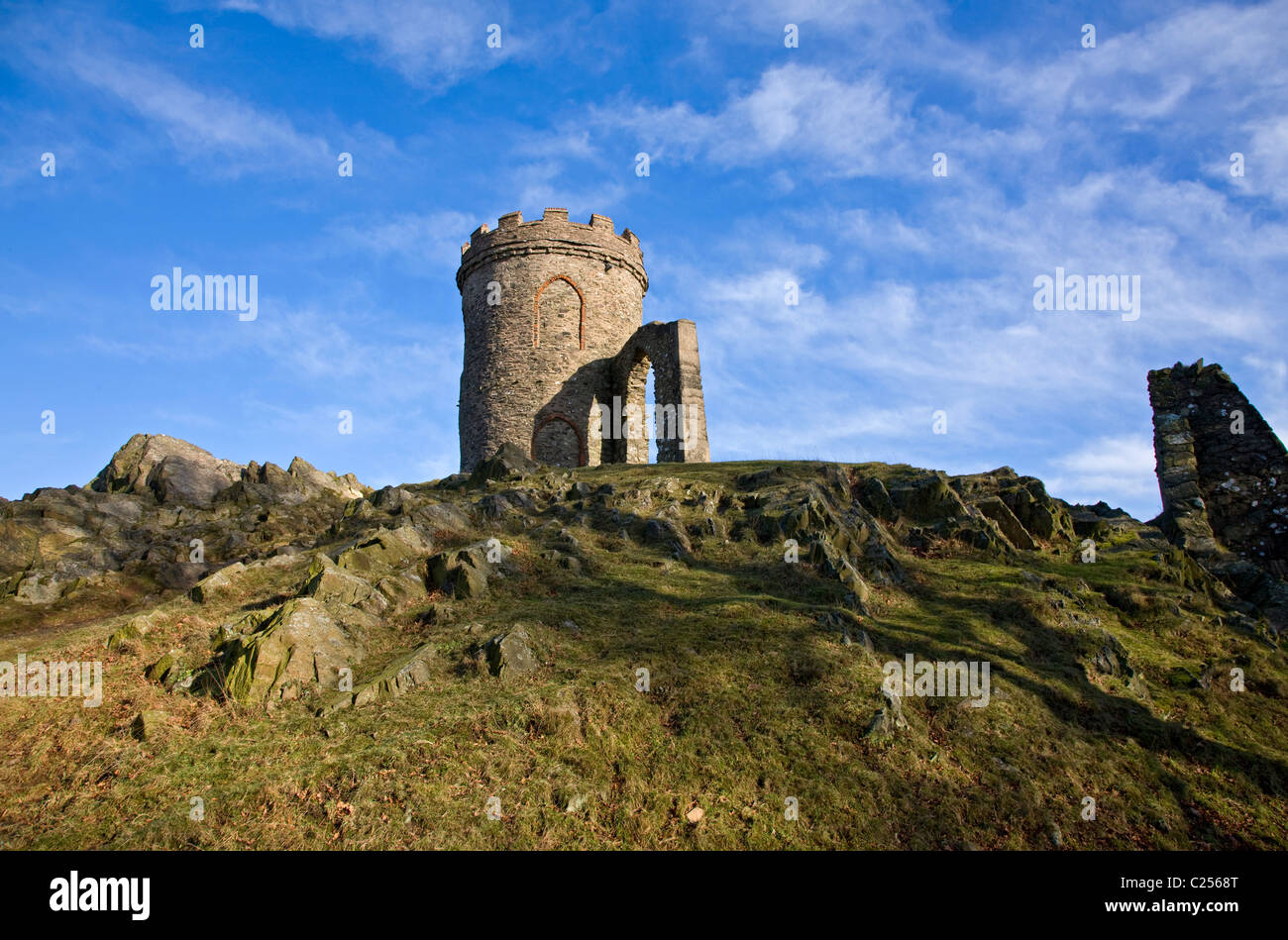 Vecchia Torre di John follia a Glenfield Lodge Country Park Foto Stock