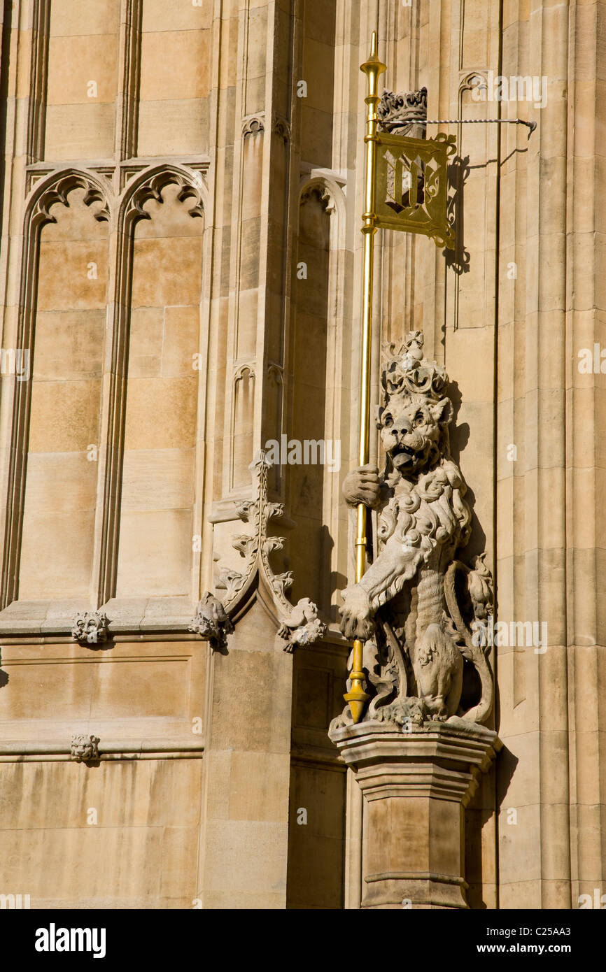 Ingresso di St Stephens Hall nella Casa del Parlamento Foto Stock