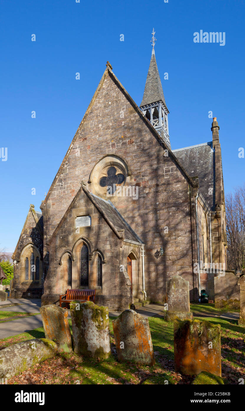 Luss Chiesa Parrocchiale dedicata a San Kessog è una Chiesa di Scozia chiesa Luss Argyll and Bute Scozia GB UK EU Europe Foto Stock