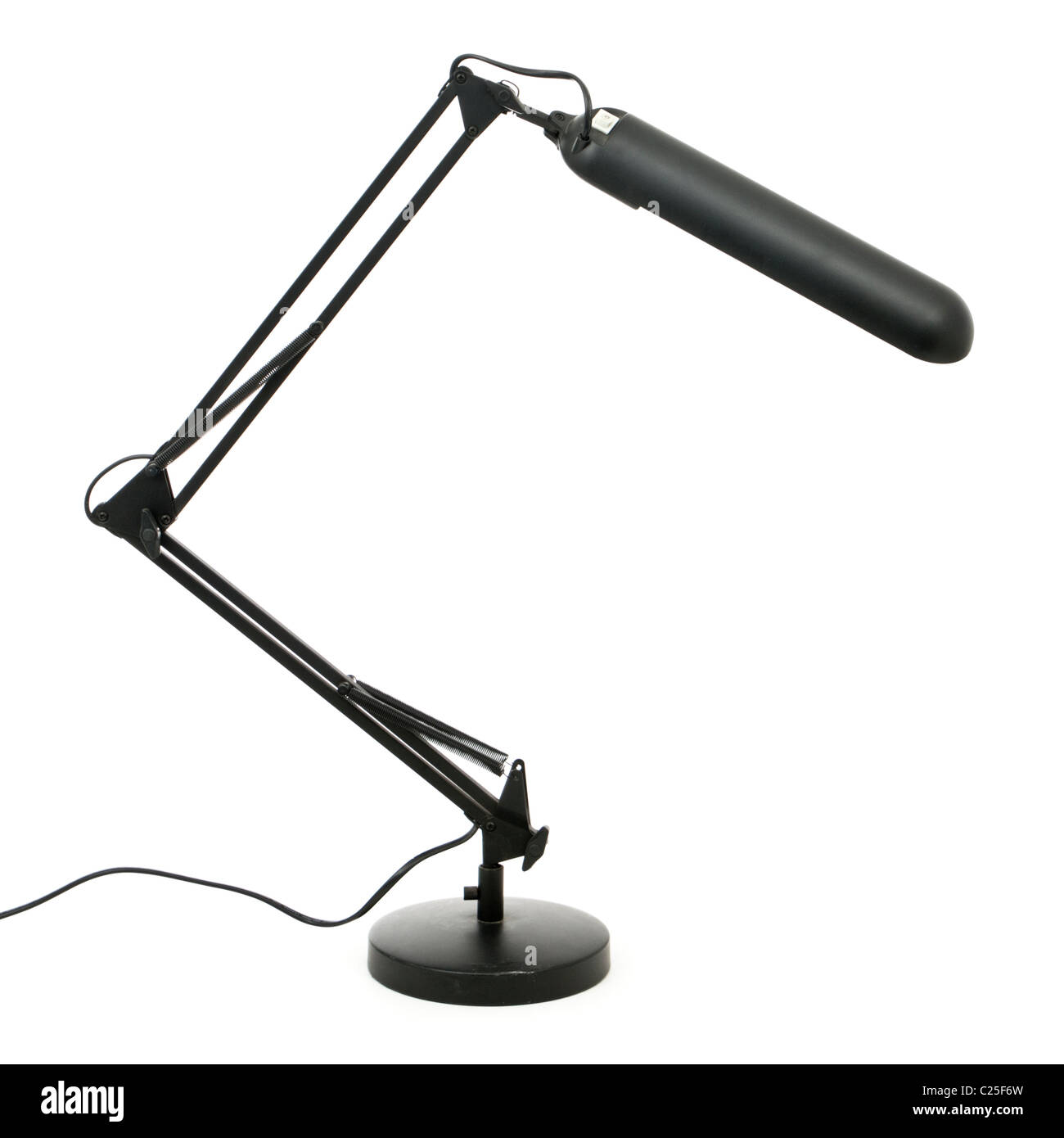 Nero tavolo regolabile / scrivania lampada da lettura Foto Stock