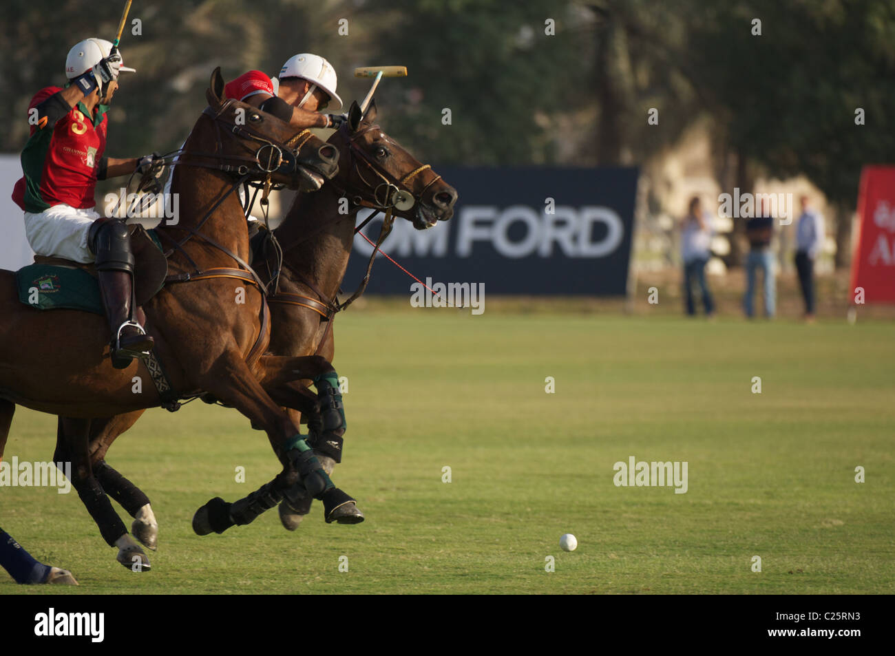 Gran finale della President Cup, polo, UAE, ghantoot poloclub, 1 aprile 2011 ghantoot vince il gran finale contro adcb 4 a 3 Foto Stock