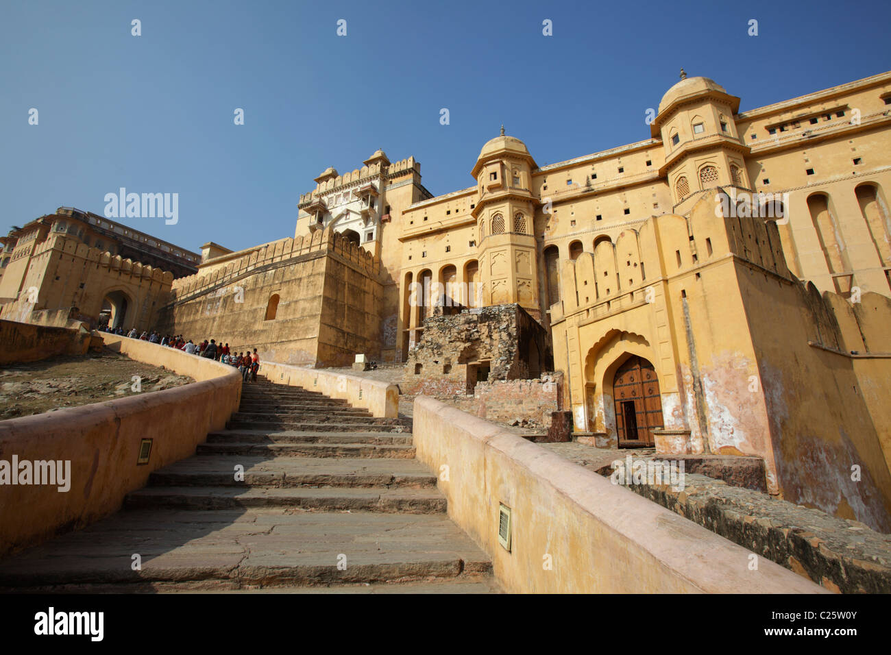 Scale per l'Ambra Fort, a Jaipur, India Foto Stock