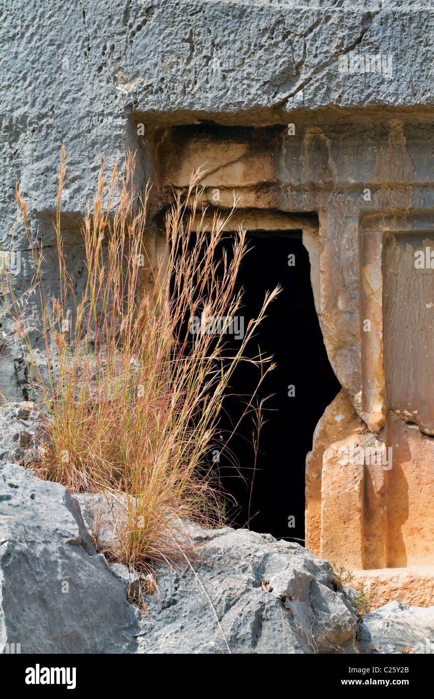 La necropoli di Myra Lycian. Foto Stock