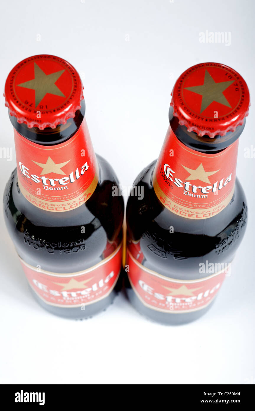 Estrella importato birra spagnolo Foto Stock