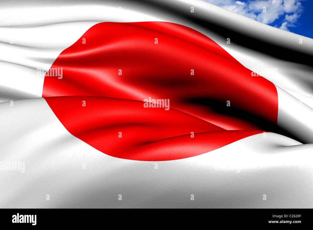 BANDIERA GIAPPONE 45x30cm - BANDIERINA GIAPPONESE 30 X 45 Cm Cordicelle - AZ FLAG - Foto 4