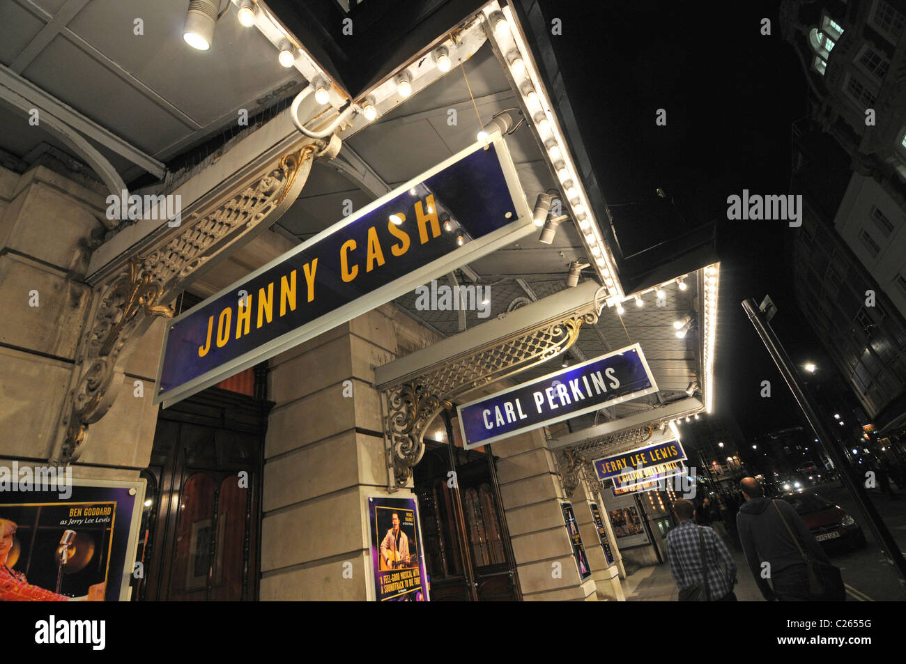Million Dollar Quartet gioco musical theatre London Johhny Cash Elvis Presley Carl Perkins Jerry Lee Lewis Foto Stock