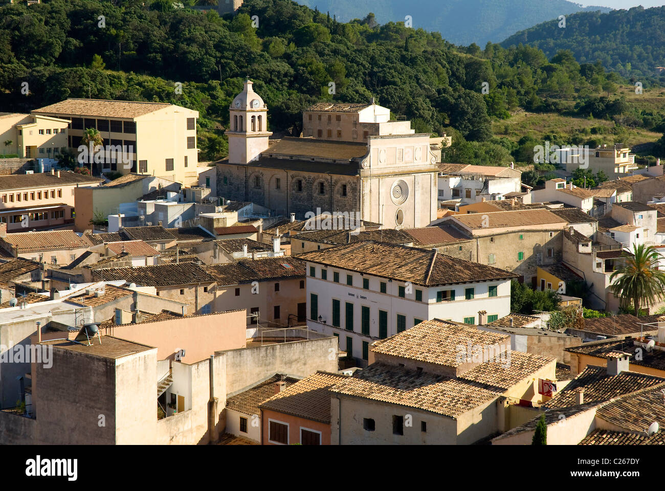 Vista da Castell de Capdepera rocca a Capdepera, Maiorca, SPAGNA Foto Stock