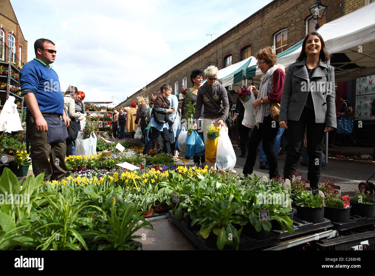 Columbia road flower market London REGNO UNITO Foto Stock