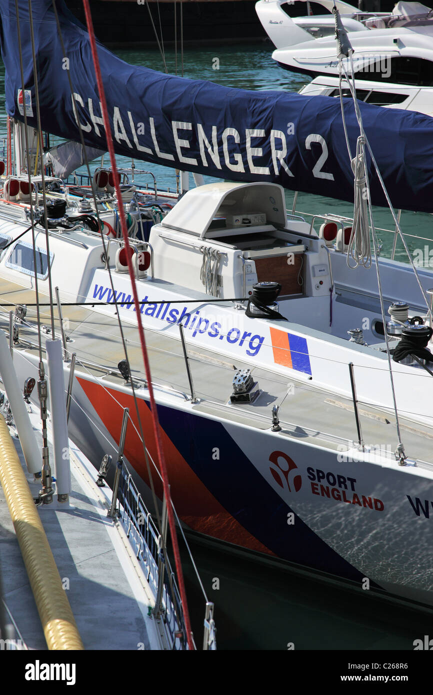 Close up di Challenger 2 a Portsmouth Porto, Hampshire, Inghilterra Foto Stock