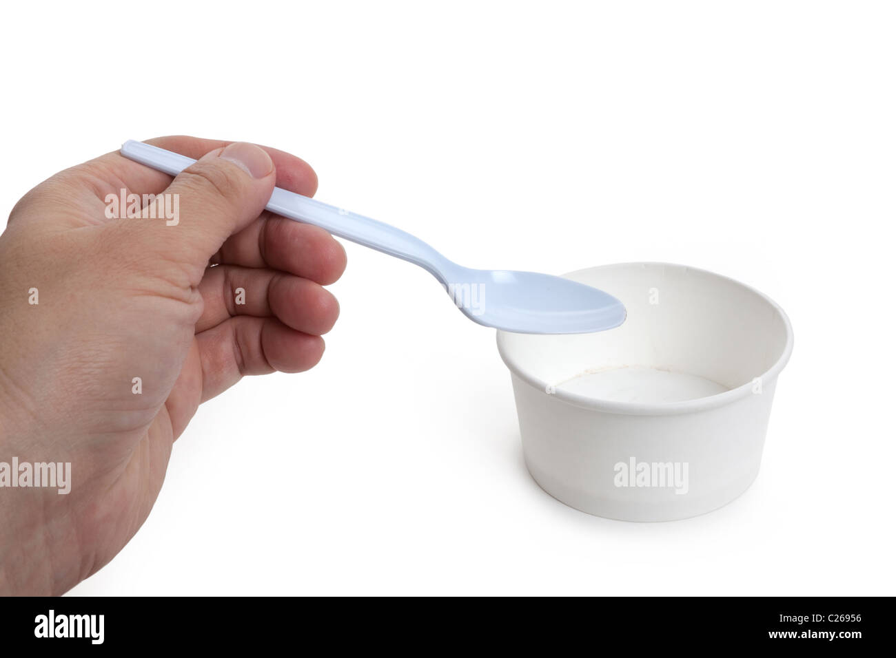 Carta contenitore alimentare close up Foto Stock