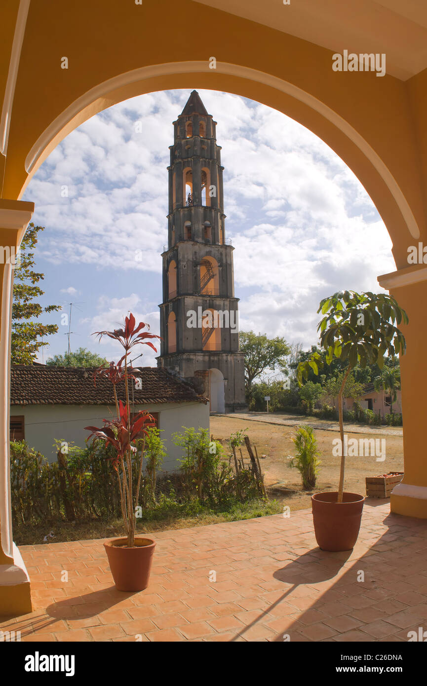 La Valle de los Ingenios, Manaca Iznaga tower, Trinidad, Cuba Foto Stock