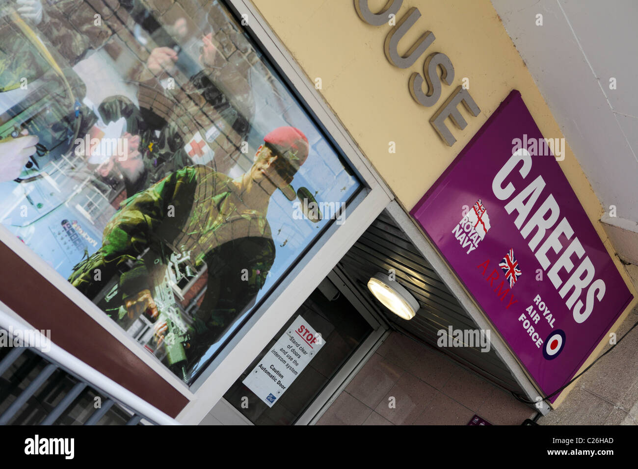 Lavora con noi Ufficio per le forze armate britanniche. Foto Stock
