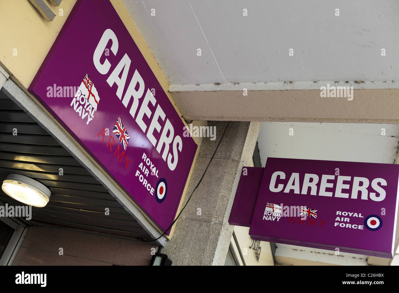 Lavora con noi Ufficio per le forze armate britanniche. Foto Stock