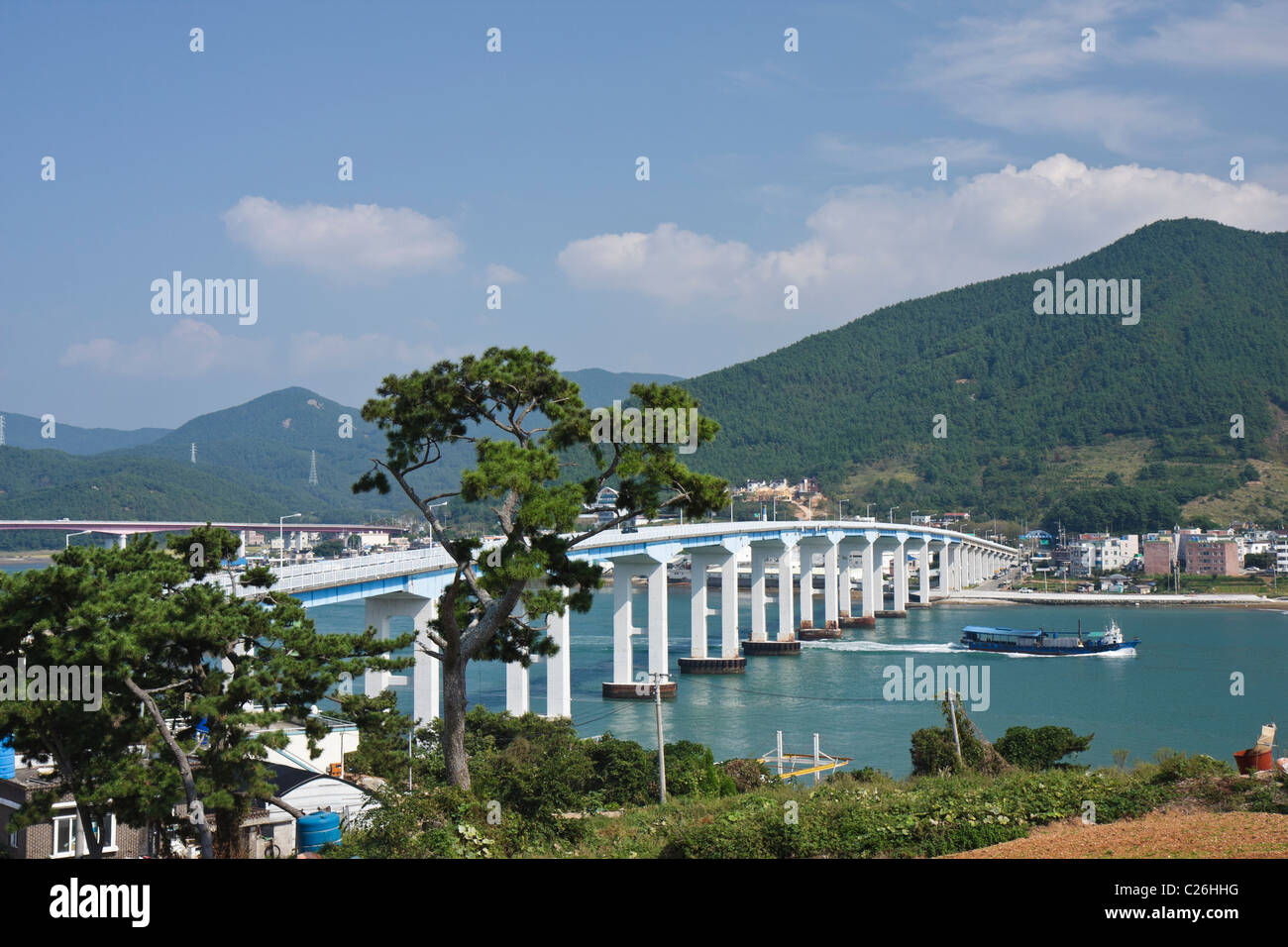 Geoje Grand Bridge, Tongyeong, Corea del Sud Foto Stock