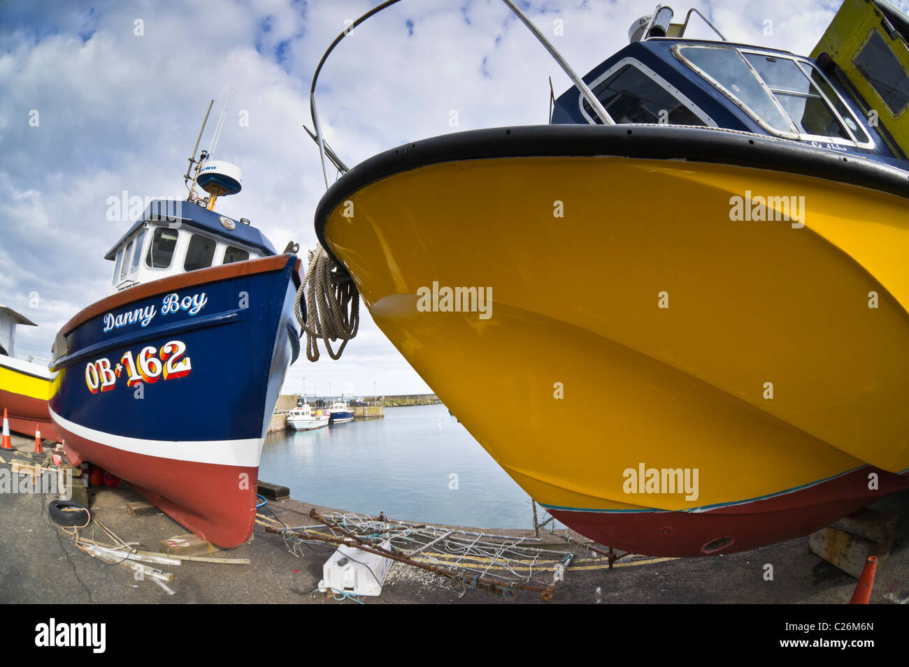 St Abbs, Berwickshire, Scottish Borders - villaggio di pescatori sulla costa del Mare del Nord del Merse. Foto Stock