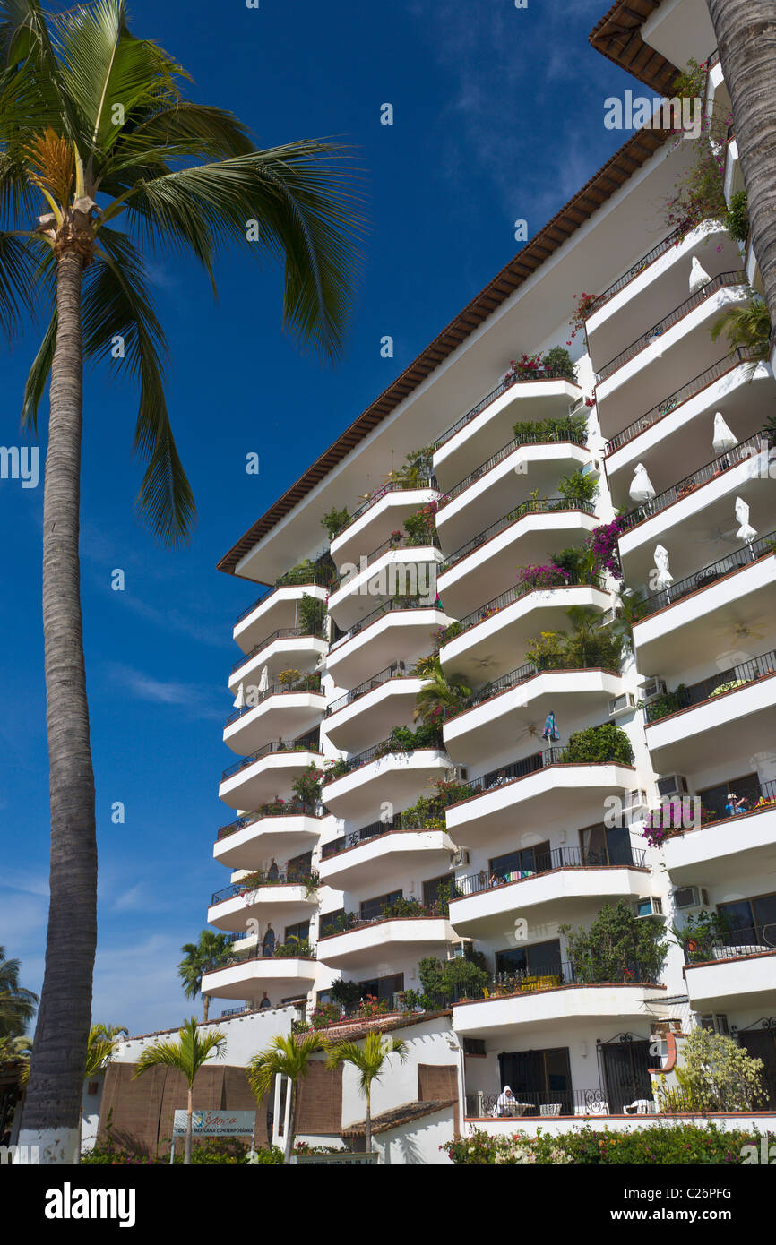 Appartamenti per vacanze a Puerto Vallarta, Jalisco, Messico Foto Stock