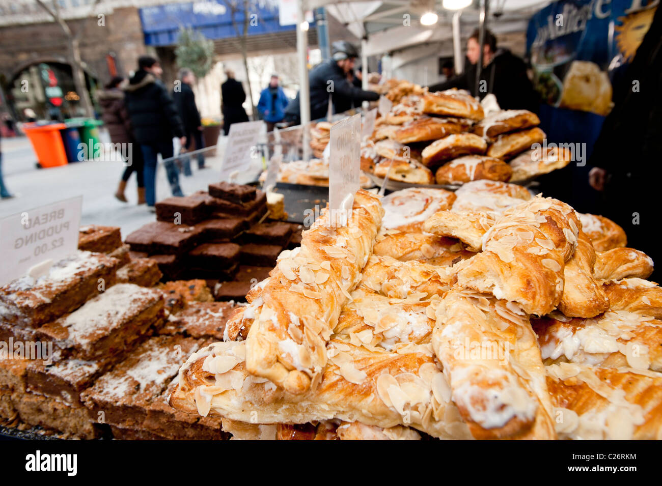 Mercato alimentare, Southbank, London, Regno Unito Foto Stock