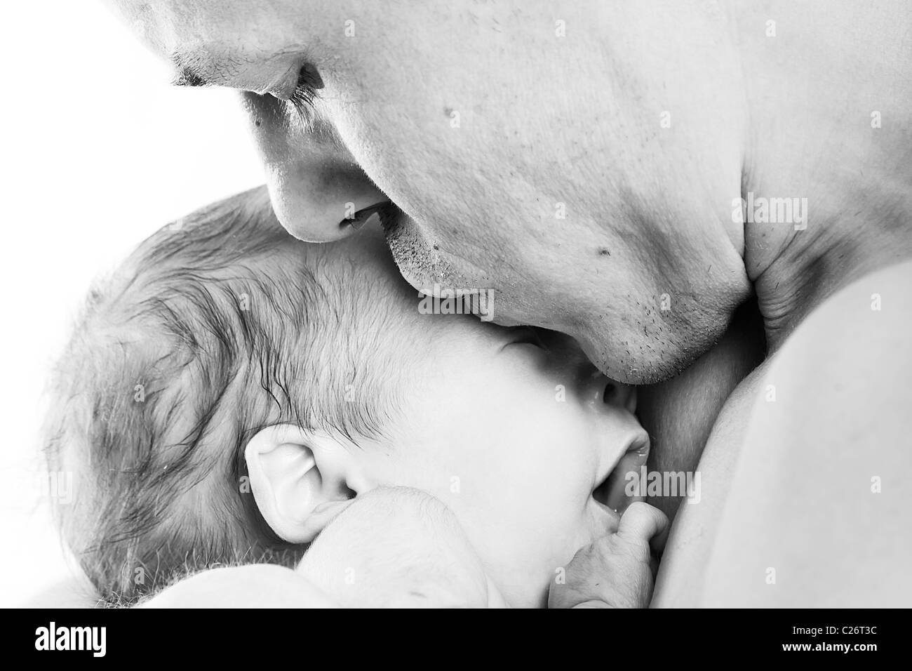 Papà e suo figlio neonato Foto Stock Papà e suo figlio neonato Foto Stock