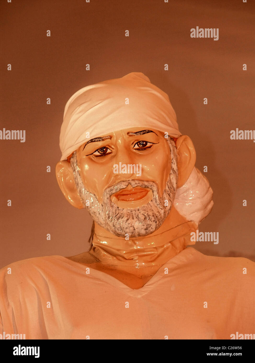Idolo di Saint, Shirdi Ke Sai Baba, India Foto Stock