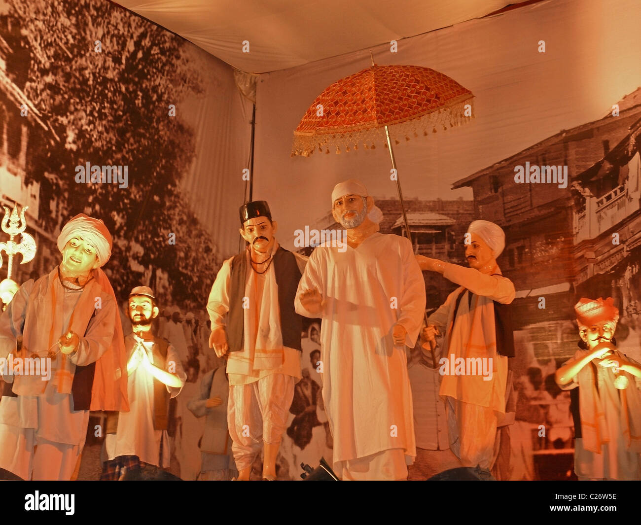 Idolo di Saint, Shirdi Ke Sai Baba, India Foto Stock