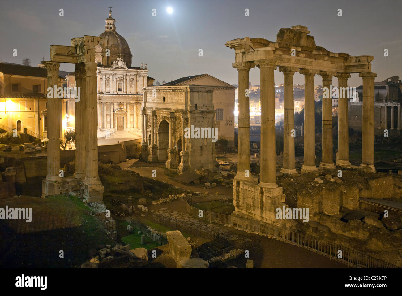 Il Foro Romano, Roma, Italia Foto Stock