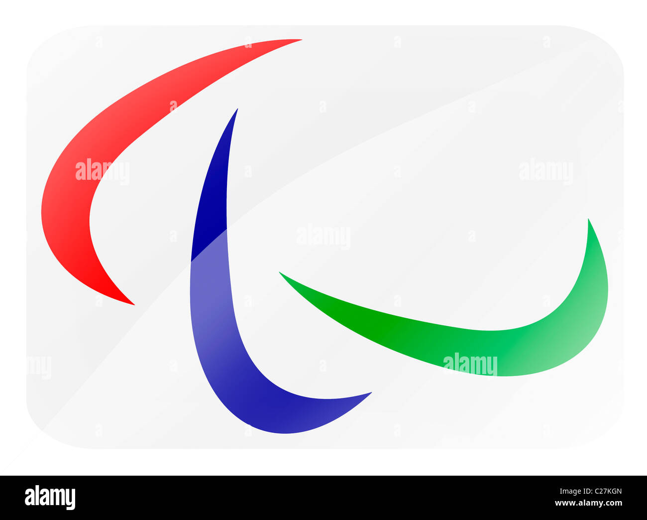 Ipc paralimpico internazionale bandiera kommittee logo di Symbol Foto Stock