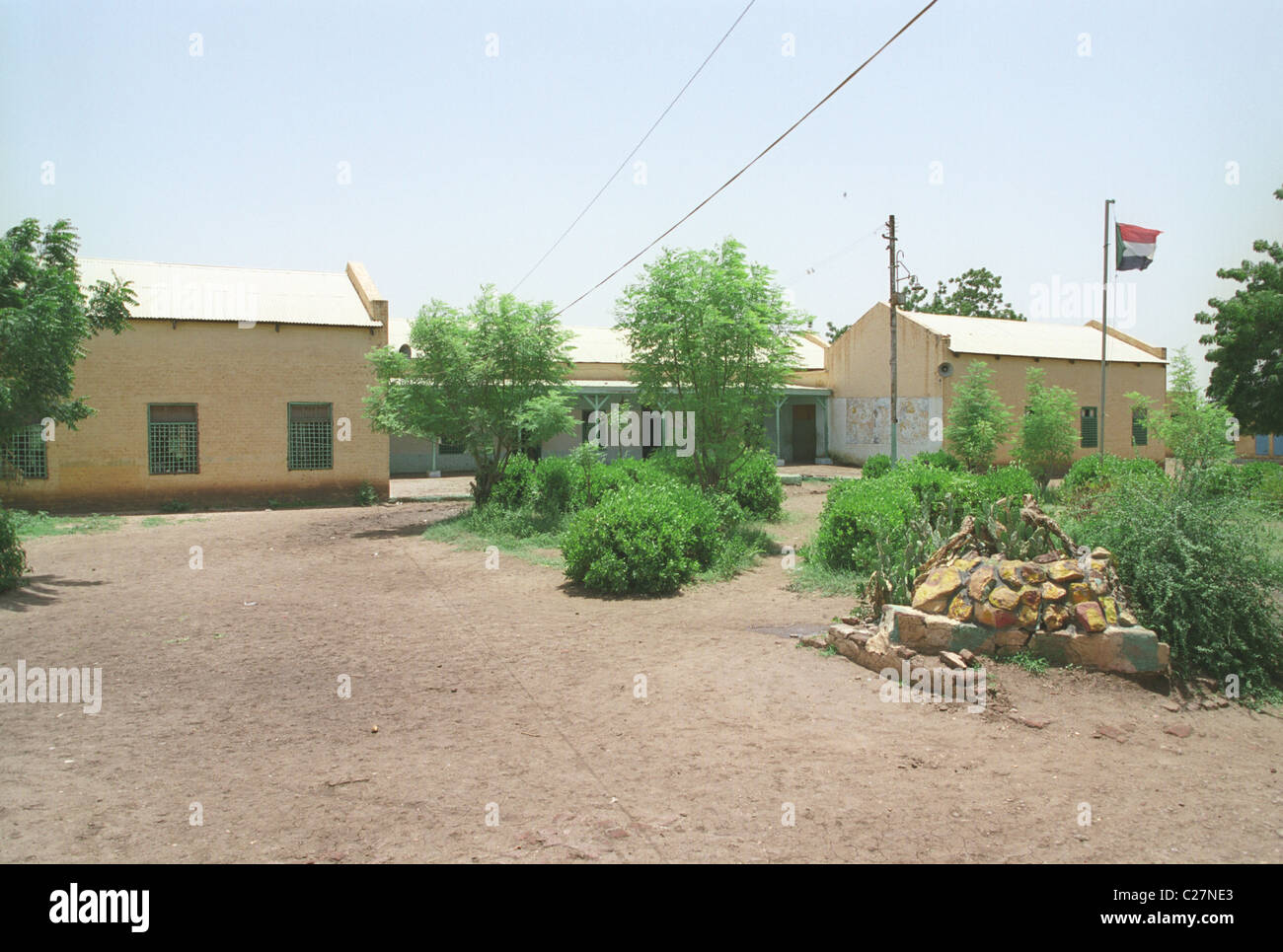 British architettura coloniale in Barakat, Wad Madani, Sudan Foto Stock