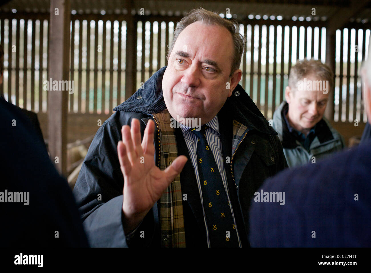 Alex Salmond highland tour elettorale Foto Stock