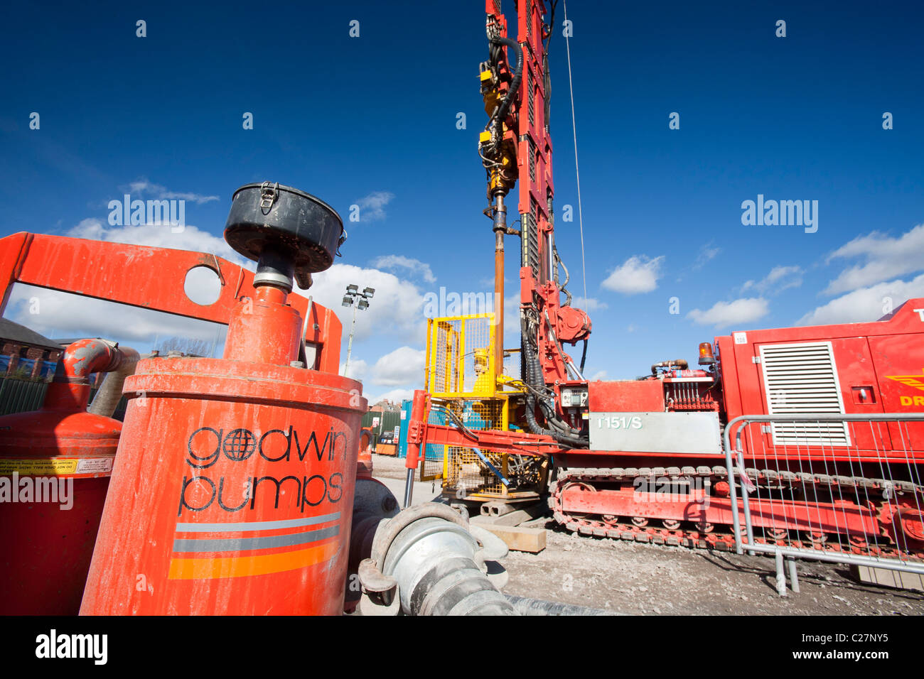 Un energia geotermica progetto dell Università di Newcastle, finanziata dal Dipartimento di Energia e cambiamento climatico. Foto Stock