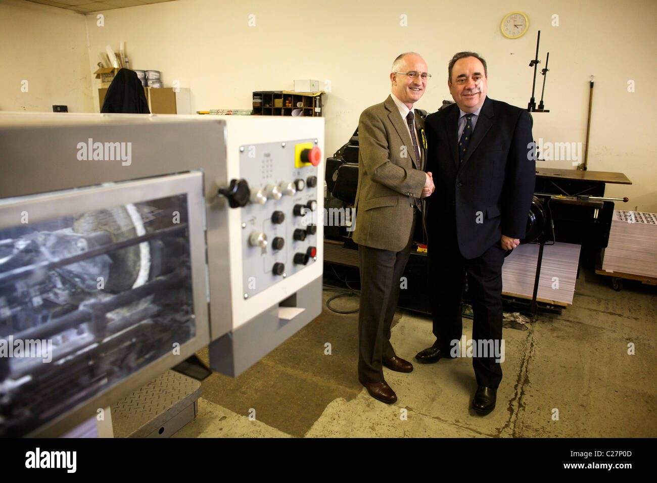 Alex Salmond e David Thompson Foto Stock