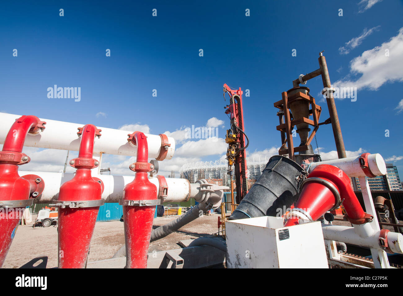 Un energia geotermica progetto dell Università di Newcastle, finanziata dal Dipartimento di Energia e cambiamento climatico. Foto Stock