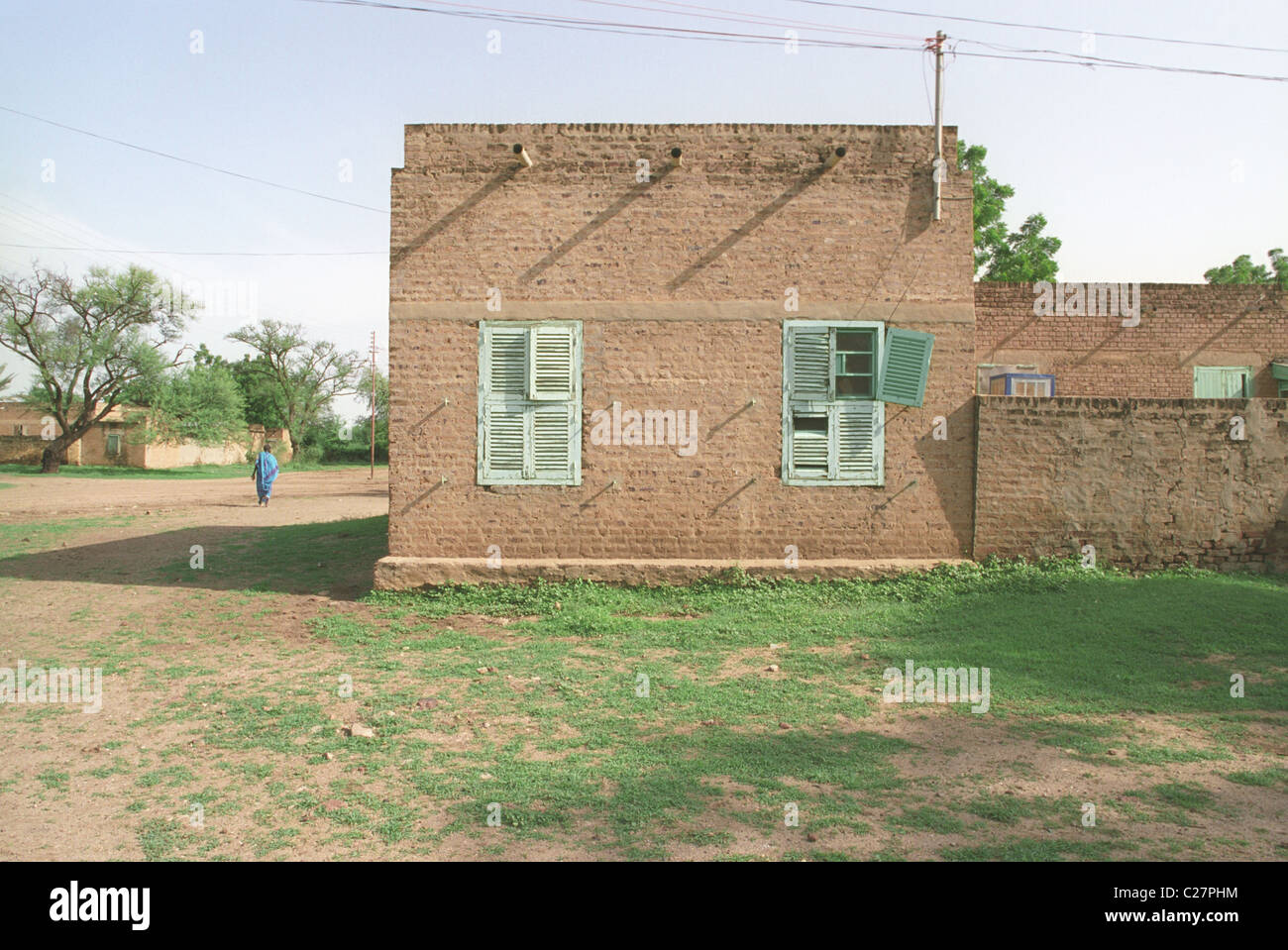 British architettura coloniale in Barakat, Wad Madani, Sudan Foto Stock