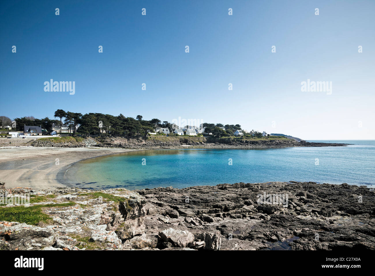 Port Navalo, vicino Arzon, Presqu'île de Rhuys, Golfo di Morbihan, in Bretagna, in Francia, in Europa Foto Stock