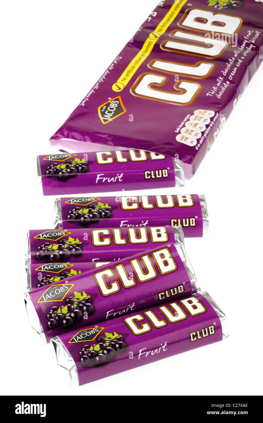 Confezione multipla di Jacobs club di frutta biscotti al cioccolato Foto Stock