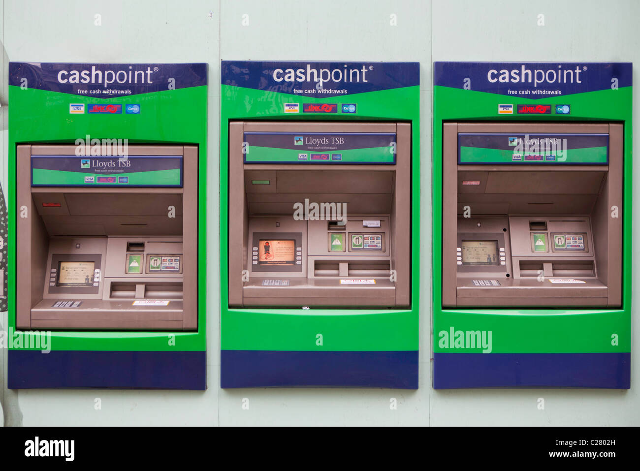 Lloyds TSB punto di contanti bancomat. Foto Stock