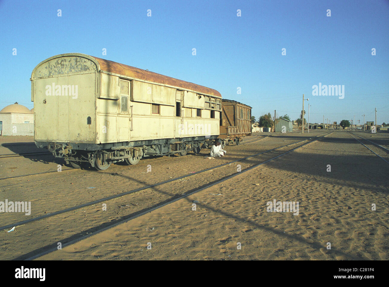 Il sistema ferroviario del Sudan Foto Stock