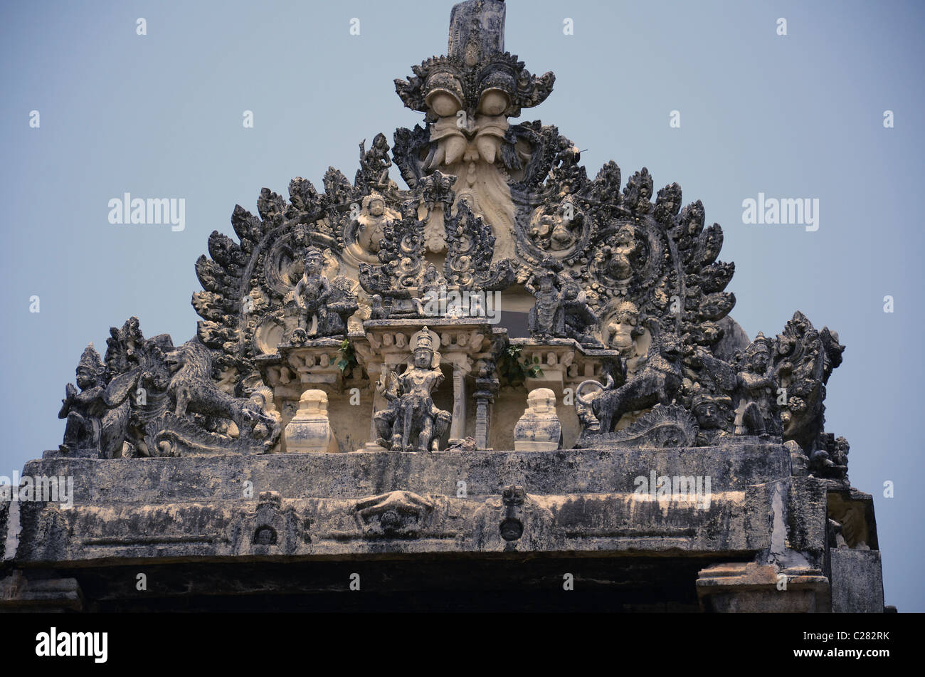 Tempio indù di Trivandrum, India Foto Stock