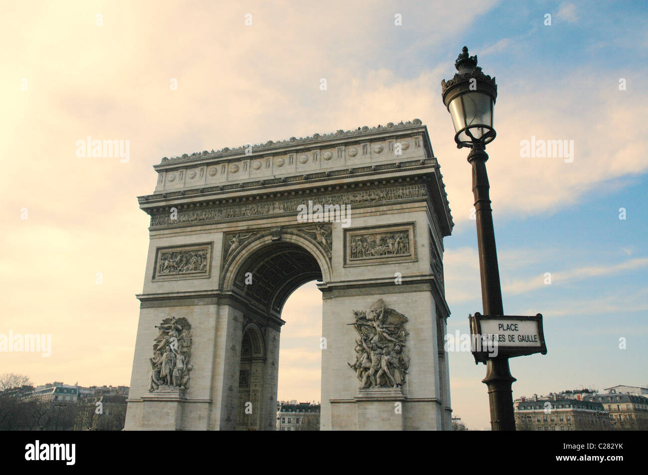 Arc de Triomphe in Piazza Charles de Gaulle. Parigi. Fra Foto Stock