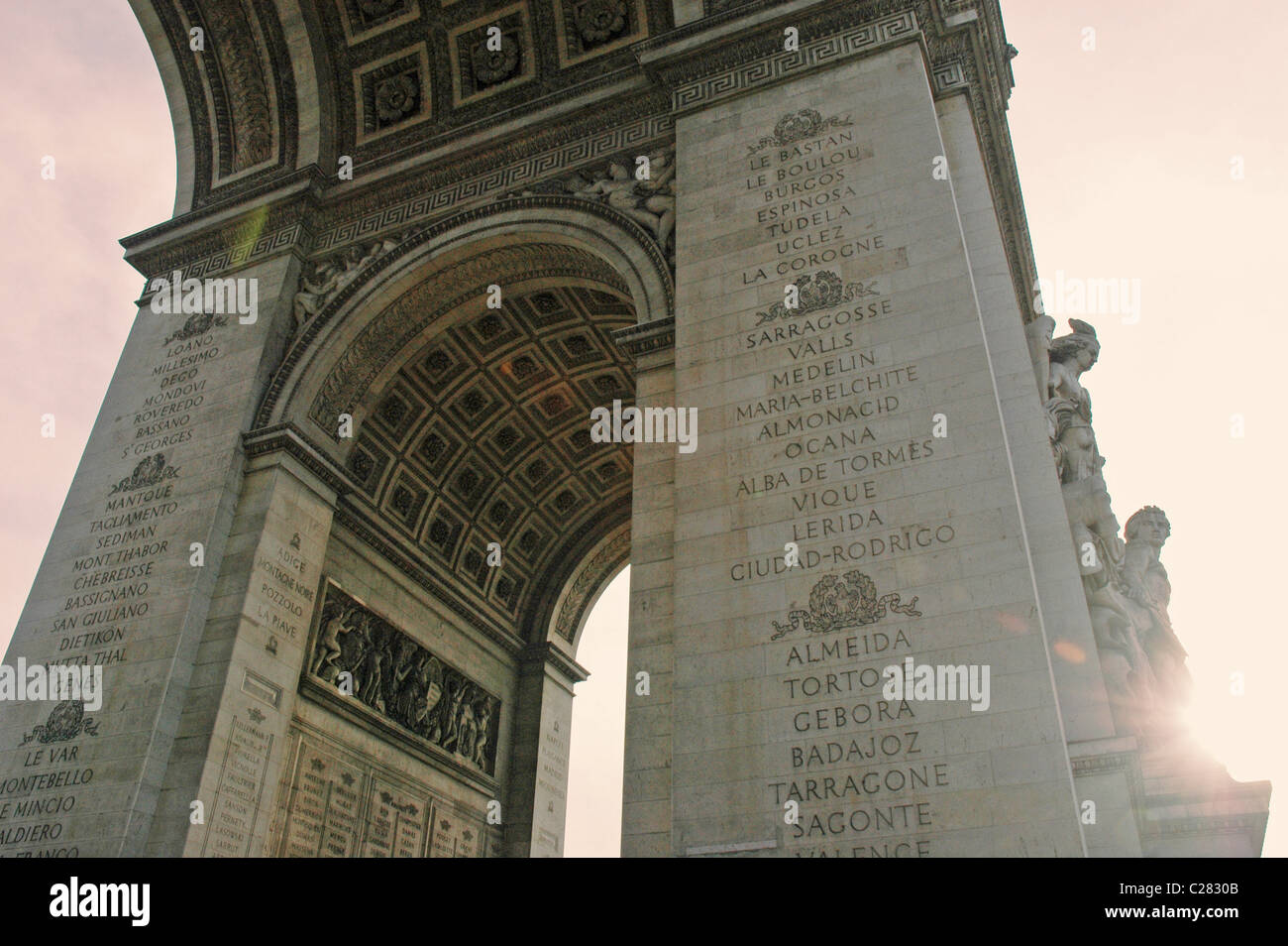 Arc de Triomphe in piazza Charles de Gaulle. Parigi. Francia Foto Stock