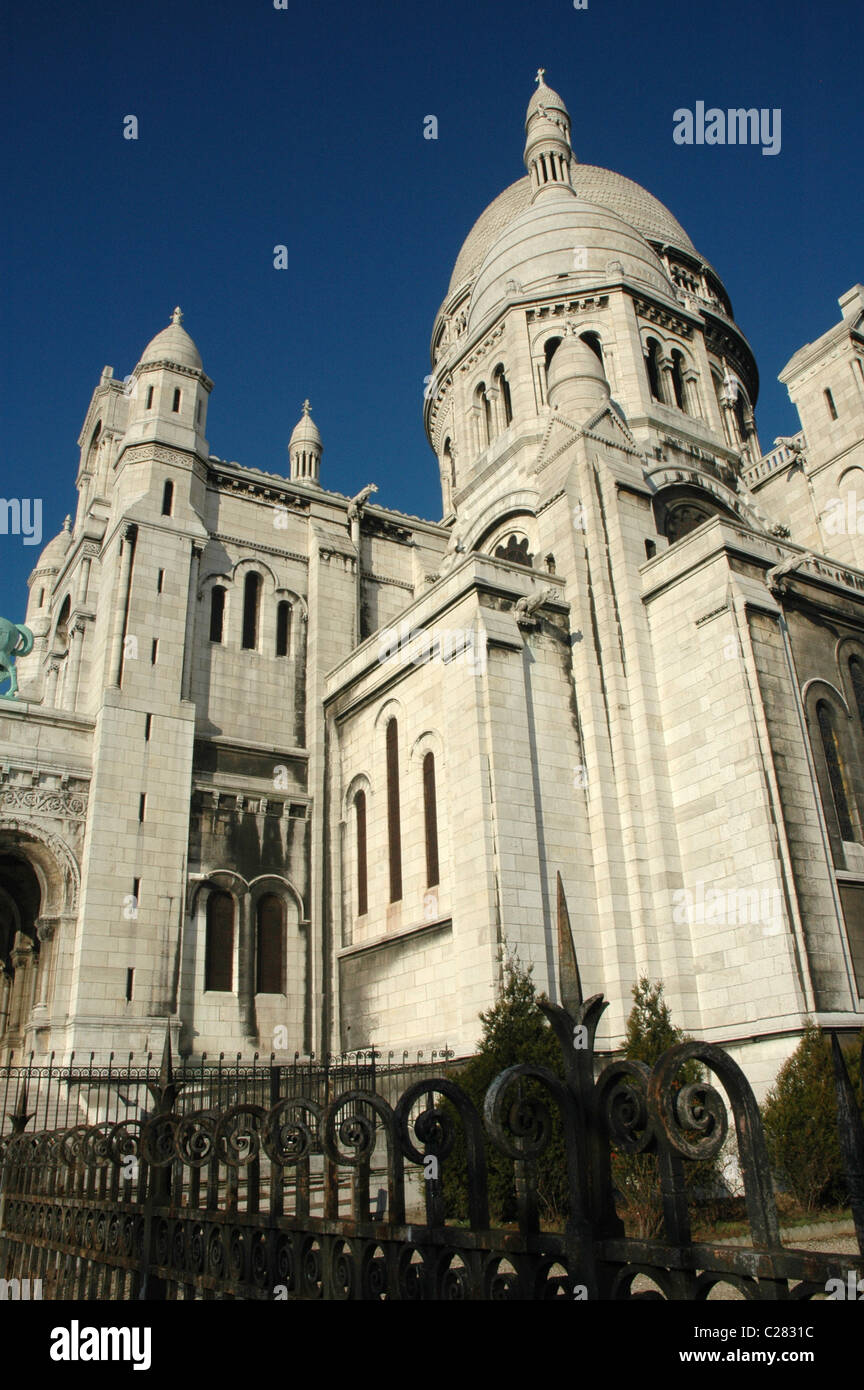 Basilica del Sacré Coeur e Montmartre, Parigi, Francia Foto Stock